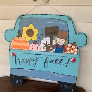 Happy Fall Truck Art Painting